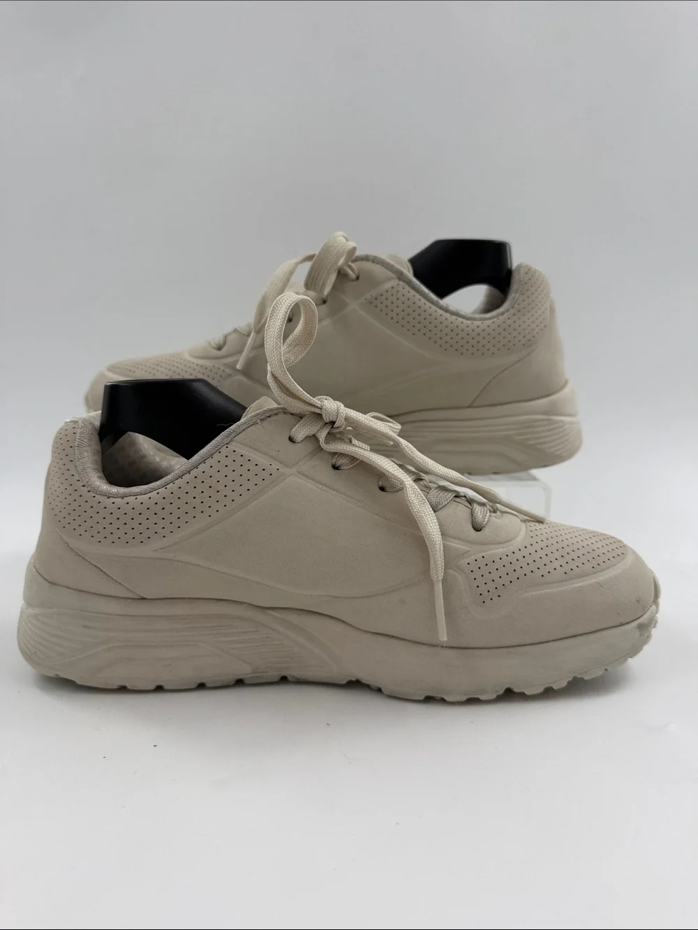 Skechers x JGoldcrown Uno Lite Metallic Love Sneakers Gold Silver Women's Size 5